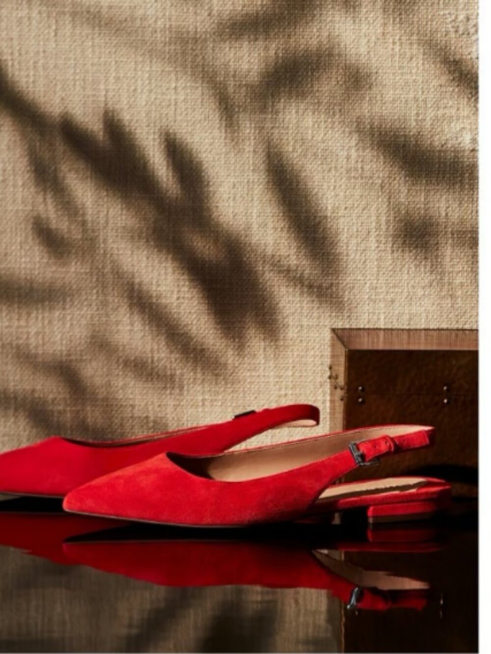 Lauren Ralph Lauren Londyn Slingback Flats NWB Red Women’s 7.5 - B195